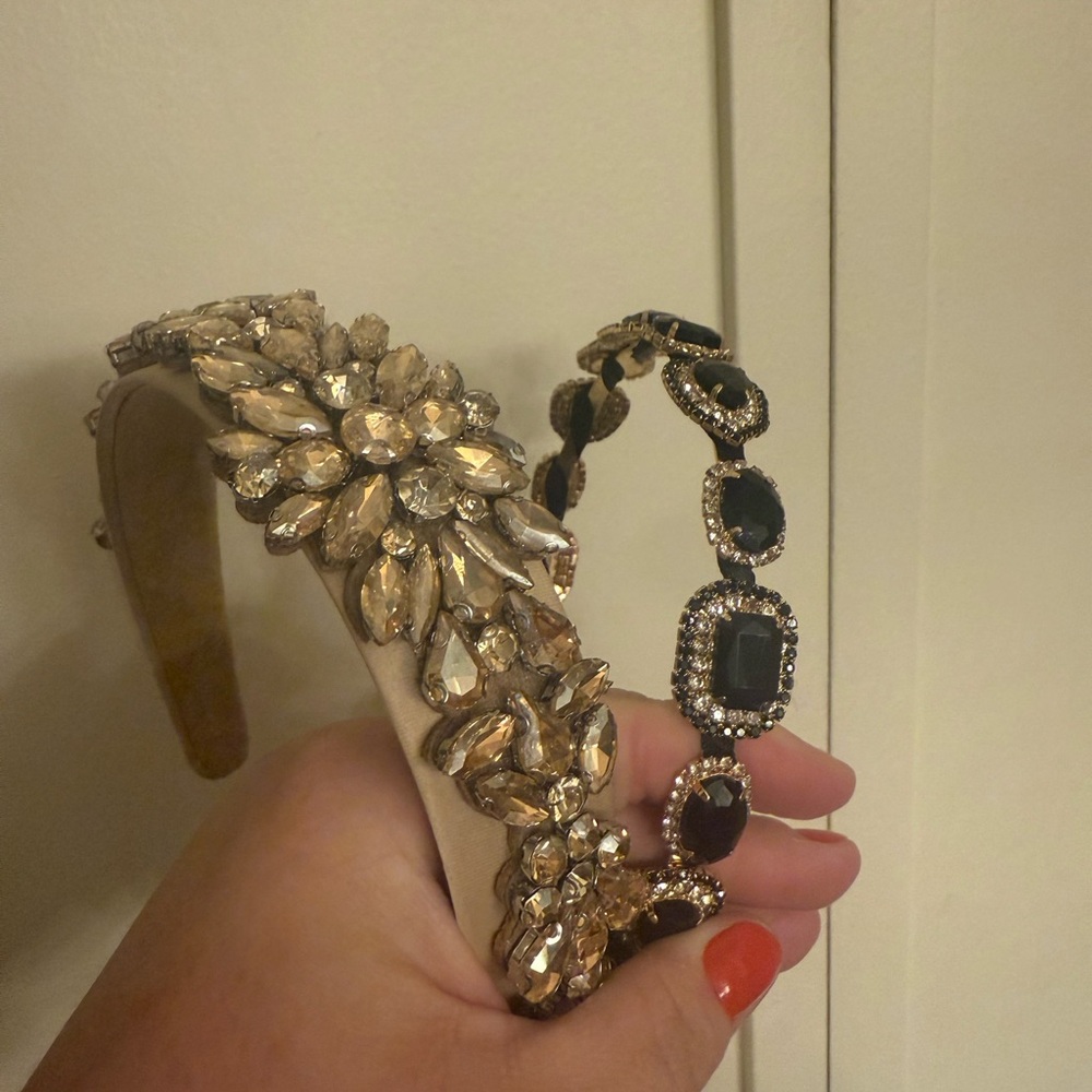 Embellished Gold and Black Headbands
